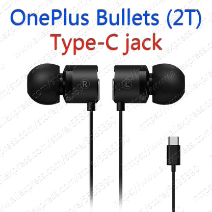 BE02T New Package Original OnePlus Bullets 2T Type-C Earphones Headsets With Mic For Oneplus 9 Pro 8T 8 Pro 7T Pro 7 Pro 6T 6 5T