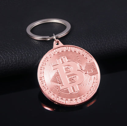 2021 Newest Bitcoin Keychain Music Band Keyring Pendant Women and Men Jewelry Collection Gift