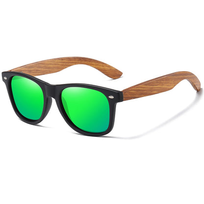 GM New 100% Real Zebra Wood Sunglasses Polarized Handmade Bamboo Mens Sunglass Sun glasses Men Gafas Oculos De Sol Madera