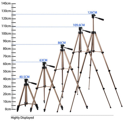FOSOTO WT3130 Profesional Aluminum Mini Tripods Camera Tripod Stand With Smartphone Holder For DSLR Camera Phone Smartphone