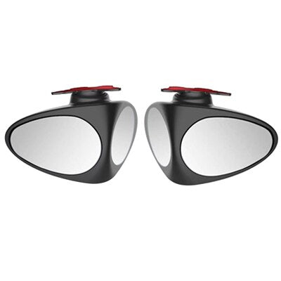 1 Pair Car Blind Spot Mirror 360 Rotation Adjustable Convex Wide Angle Mirror Rear View Mirror Front Wheel Car Mirror Two Colors