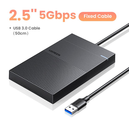 Ugreen HDD Case 3.5 2.5 SATA to USB 3.0 Adapter External Hard Drive Enclosure Reader for SSD Disk HDD Box Case HD 3.5 HDD Case