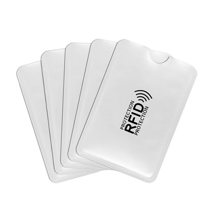 10Pcs Aluminum Foil RFID Blocking Card Sleeve Anti Scan Card Holder NFC Shielding Credit Bank Card Protector Anti Theft Wallet