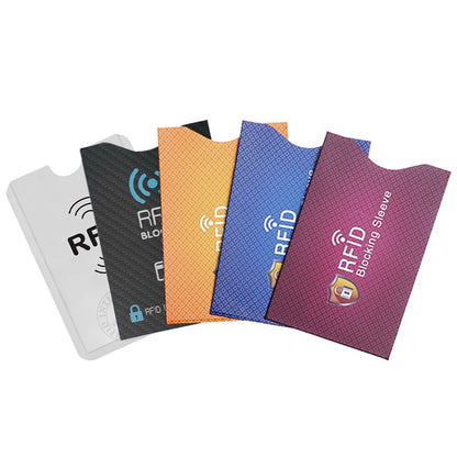 10Pcs Aluminum Foil RFID Blocking Card Sleeve Anti Scan Card Holder NFC Shielding Credit Bank Card Protector Anti Theft Wallet