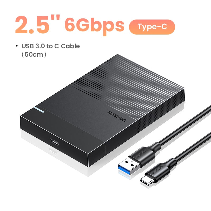 Ugreen HDD Case 3.5 2.5 SATA to USB 3.0 Adapter External Hard Drive Enclosure Reader for SSD Disk HDD Box Case HD 3.5 HDD Case