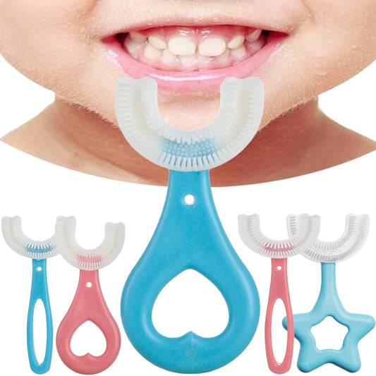 Toothbrush Children 360 Degree U-shaped Child Toothbrush Teethers Brush Silicone Kids Teeth Oral Care Cleaning